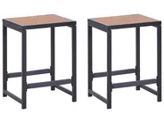 Outdoor-Küche mit Spüle AVETRANA Schwarz Metall_933481