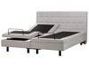 Adjustable Bed Fabric DUKE 180 x 200 cm (EU Super King) Light Grey