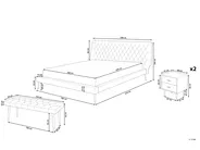 Posteljni komplet Umjetna koža ESSONNE 160 x 200 cm Sivi_801842