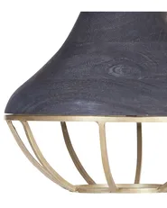 Hängeleuchte BAGMATI Mango Holz Schwarz_867781