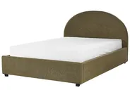 Ottoman Bed VAUCLUSE Boucle Olive Green 140 x 200 cm (EU Double)_909673