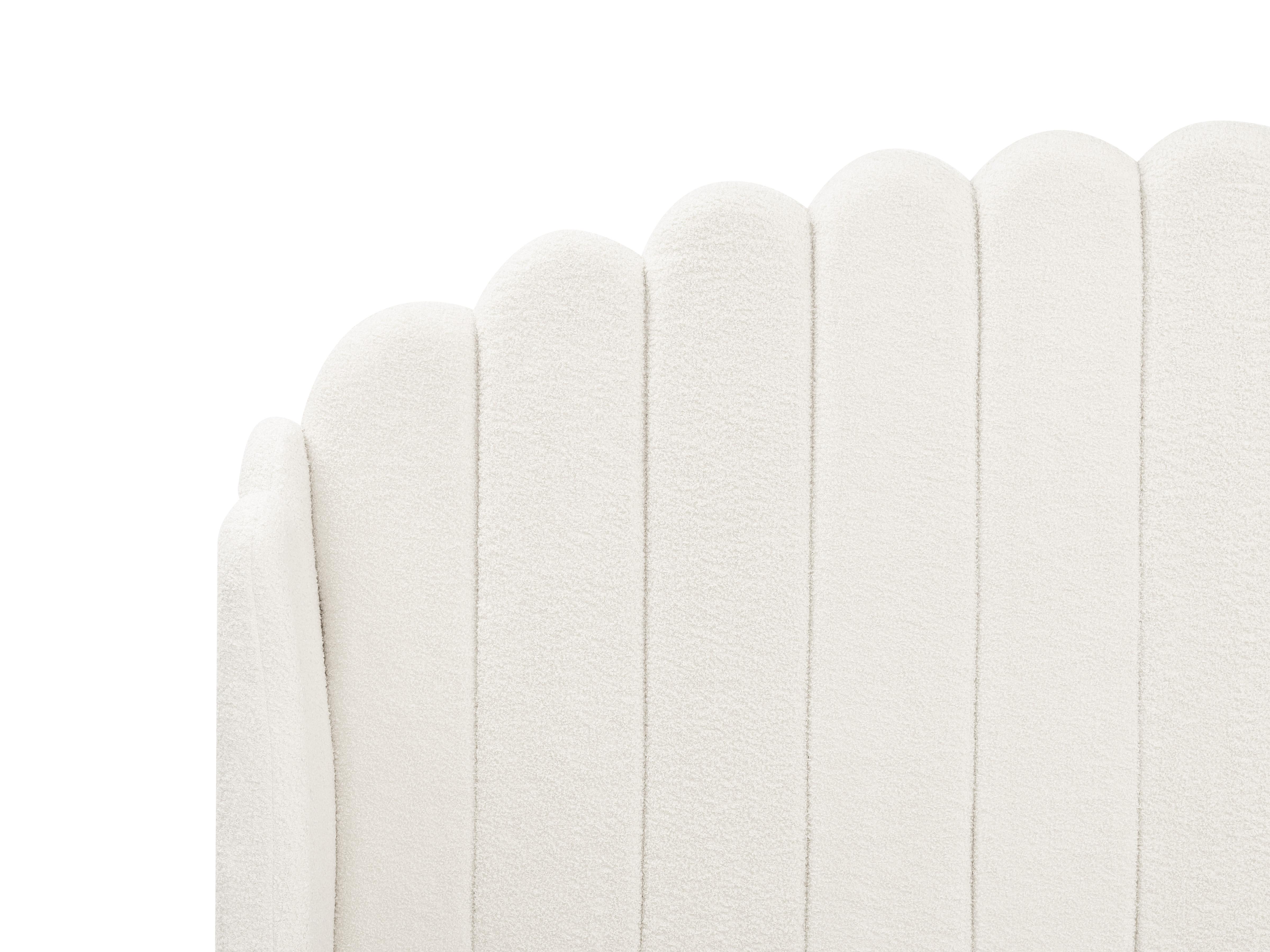 Bed Boucle AMBILLOU 140 x 200 cm (EU Double) Off-White_967568
