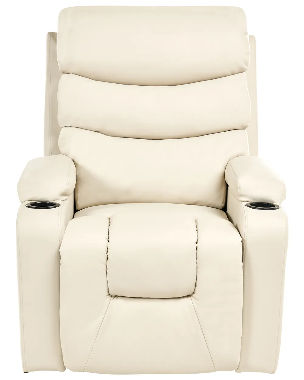 Electric Recliner Chair ETER Faux Leather Beige_1003016
