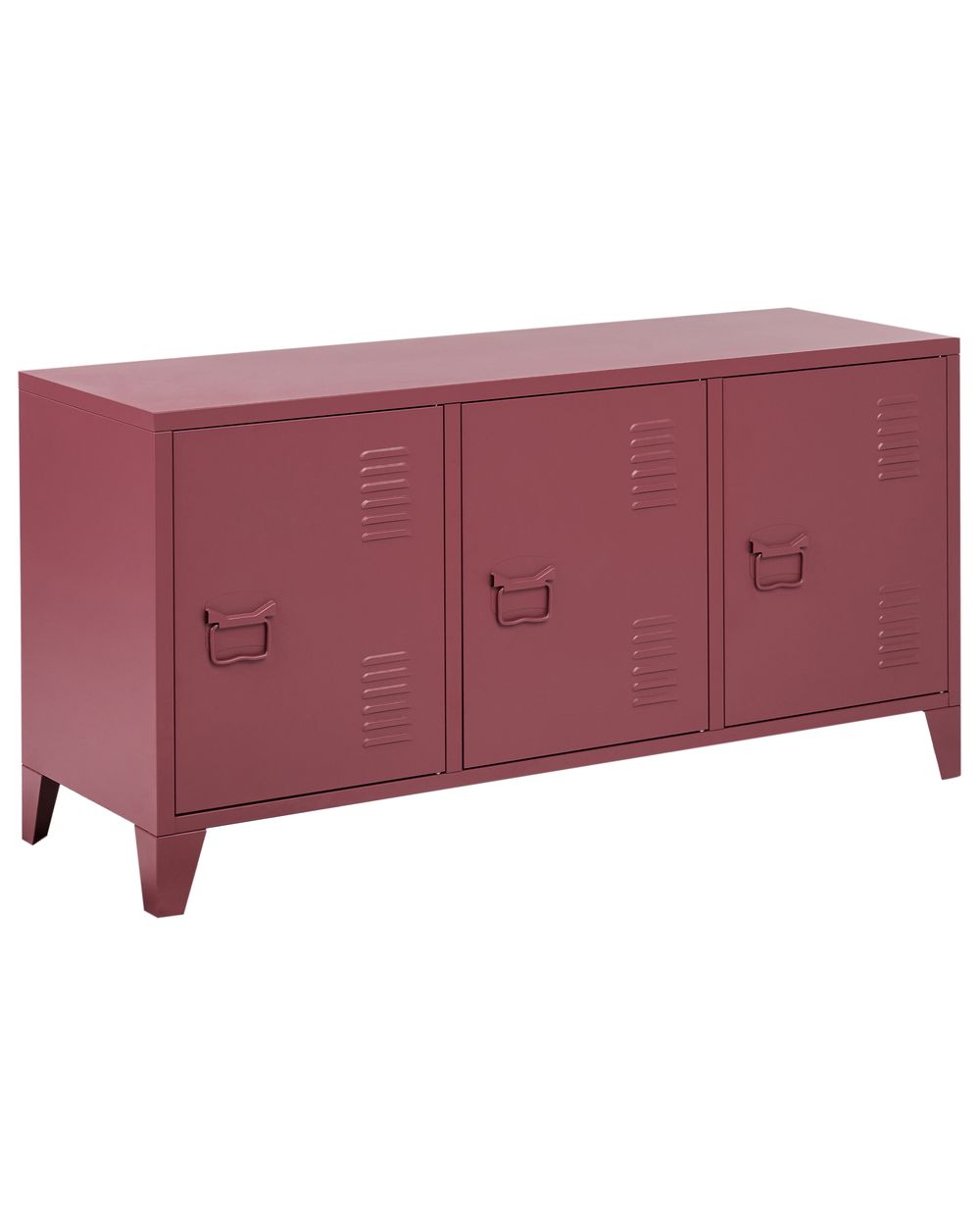 Meuble de rangement CARDIFF Métal Rouge foncé