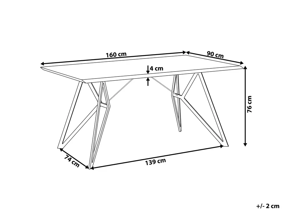 Esstisch BUSCOT Grauer Betoneffekt 160 cm 90 cm_755602