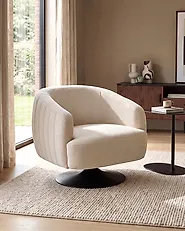 Drehsessel NORAGER Stoff Hellbeige_1165187