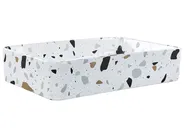 Aufsatzwaschbecken NULES 51 x 34 cm Keramik Terrazzo Optik Terrazzo Weiß_922114