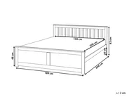 Bed Pine Wood OLENDON 180 x 200 cm (EU Super King) White_955183