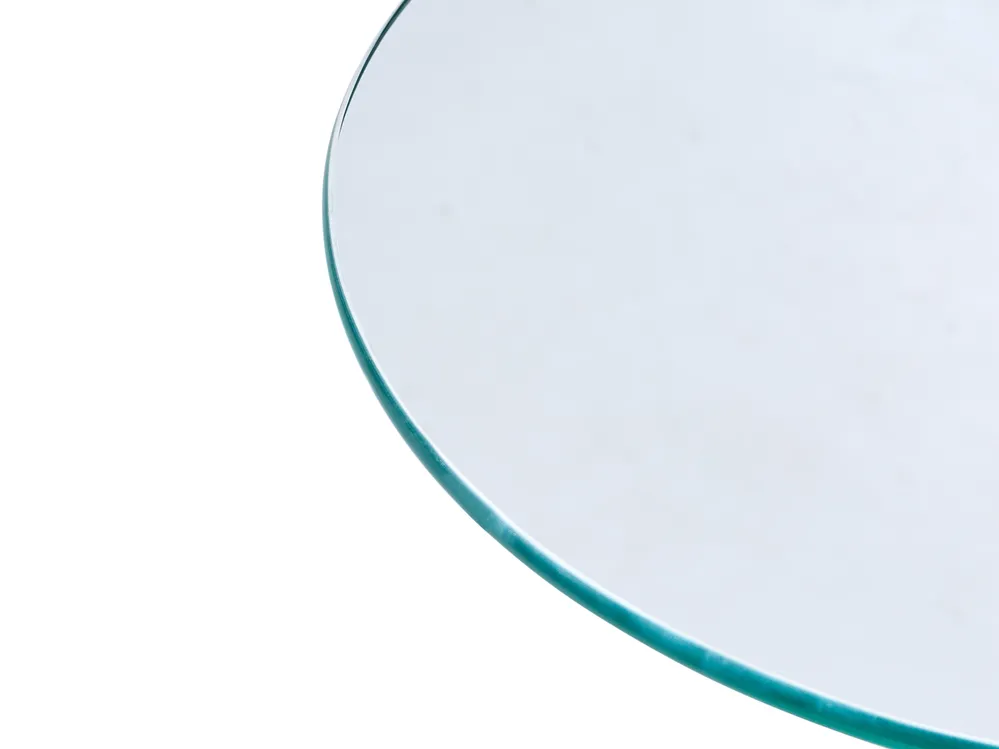 Side Table MINTO with Wheels Tempered Glass Transparent_1032567