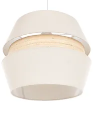 Pendant Lamp ATOYAC Faux Linen Beige_906199