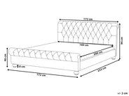 Bett mit Lattenrost Samtstoff AVALLON 160 x 200 cm Smaragdgrün_729176