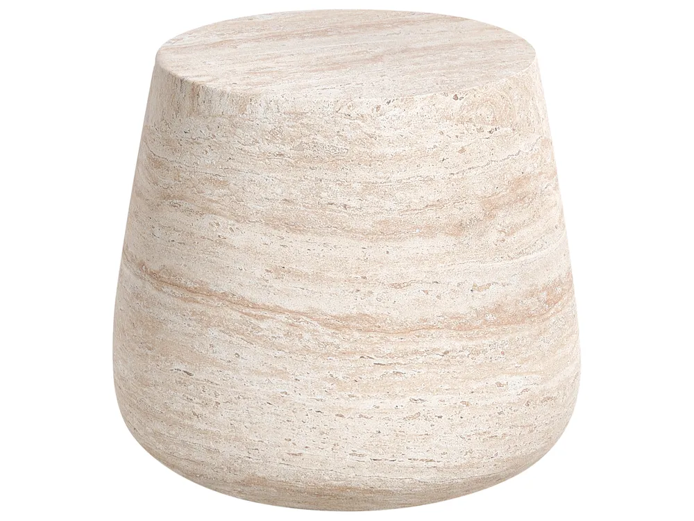 Beistelltisch BIENTINO 46 cm 46 cm Travertinoptik
