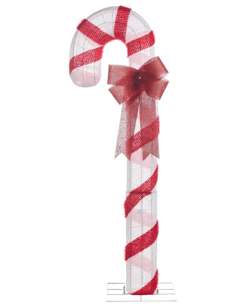 Gartendekoration LED ALARNI 150 cm Zuckerstange Rot_1015248
