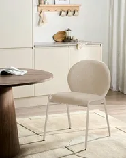 Set mit 2 Stühlen ELLIE Bouclé Hellbeige_1050150