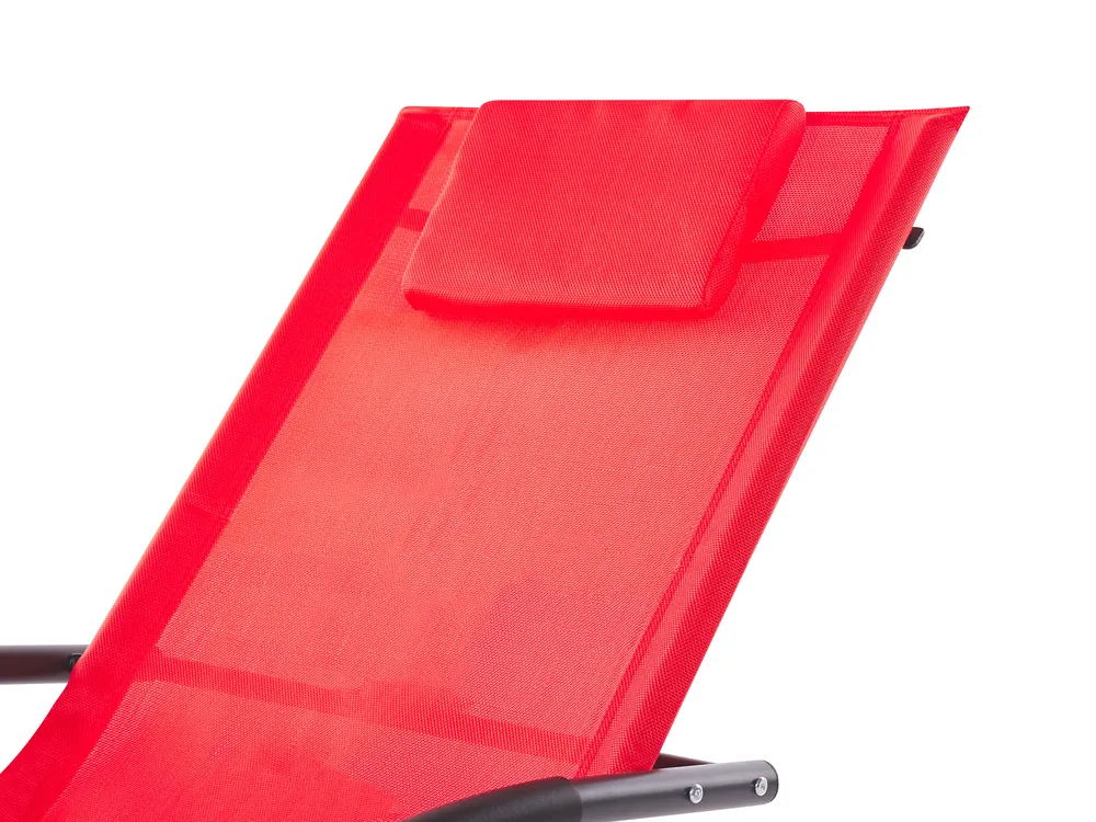 Schaukel-Sonnenliege CARANO II Metall Rot_812638