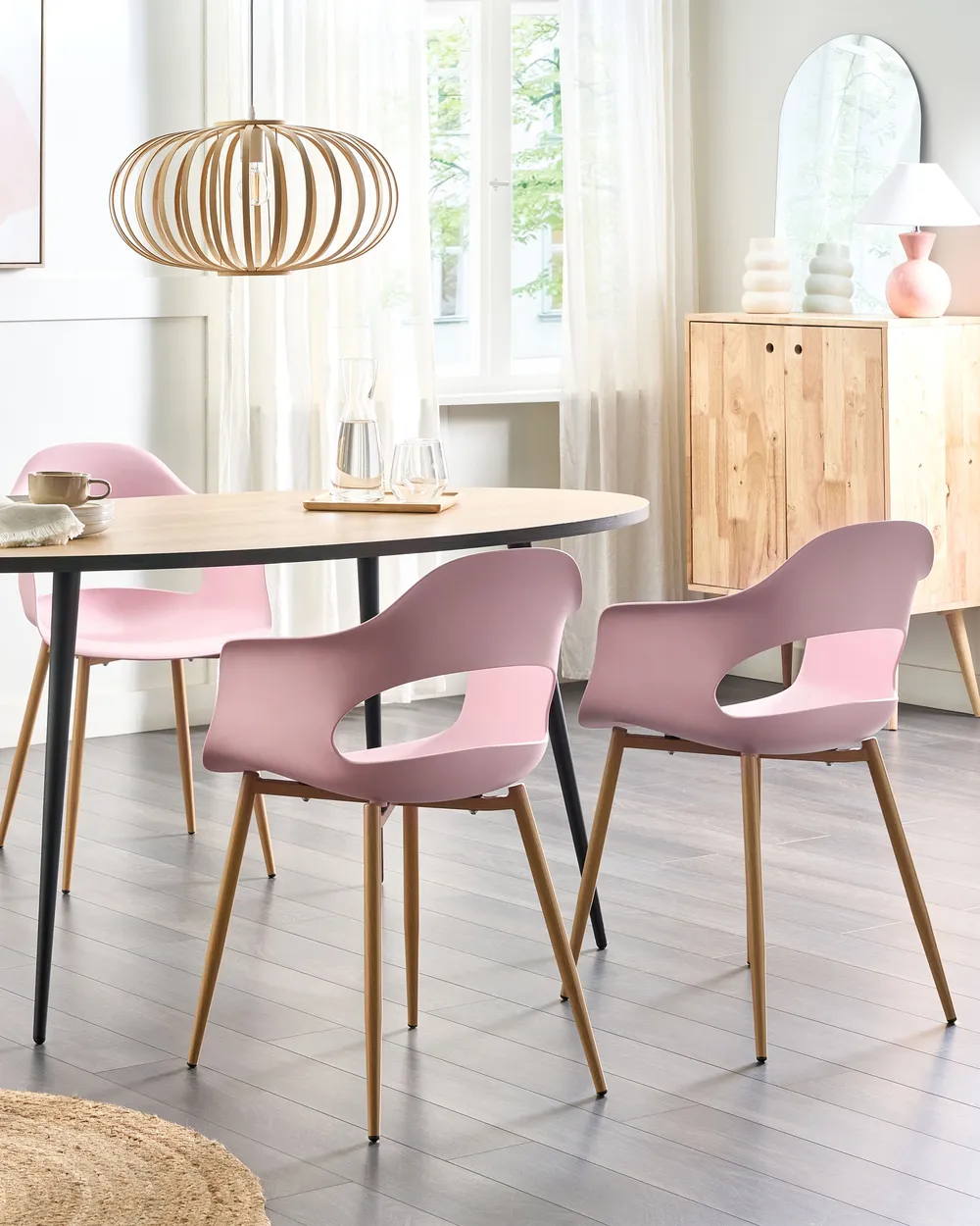 Esszimmerstuhl 2er Set UTICA Rosa