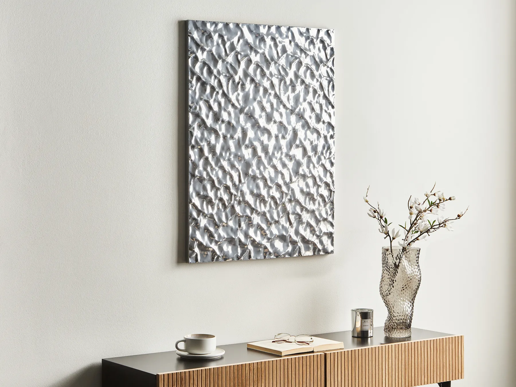 Wall Decor COIMBRA Metal 79 cm Silver_968233