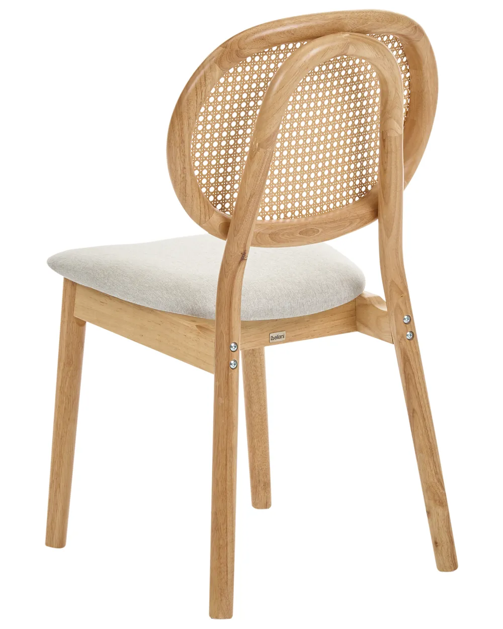 Set of 2 Chairs GAVIOTA Wood Light Brown/ Beige_1090829