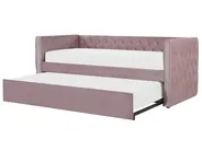 Ausziehbett Samtstoff GASSIN 90 x 200 cm Rosa_779263