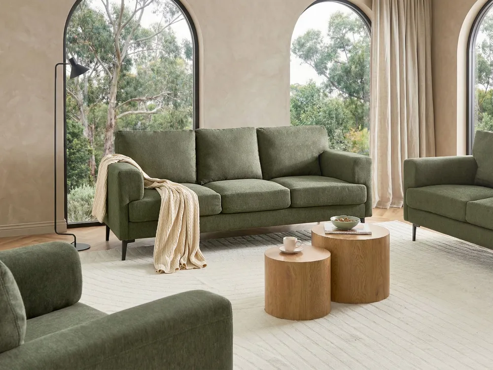 Sofa Set 7-Sitzer LOUSTO Stoff Grün_1046215