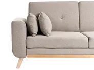 Corner Sofa Bed 3 Seater KAARINA Fabric Beige Left Hand_1095567