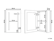 Bad-Spiegelschrank LED CAMERON 40 cm 60 cm Schwarz_905800