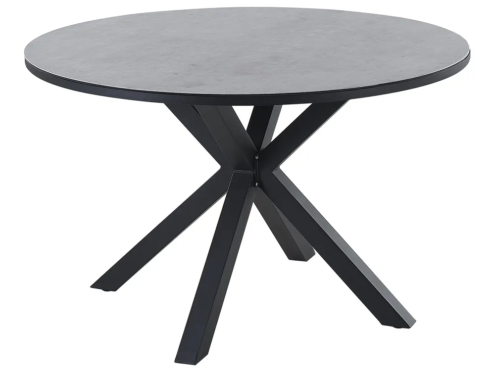 Gartenmöbel Set 4-Sitzer MALETTO/GROSSETO Polyrattan Marmor Optik Grau / Schwarz_938114