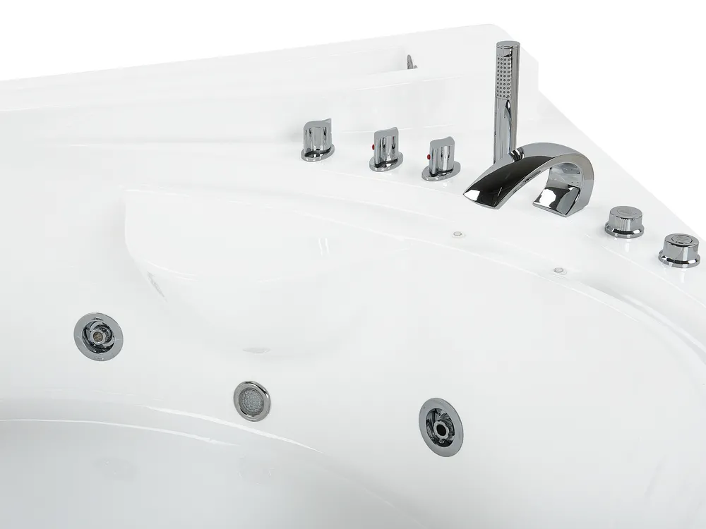 Corner Hot Tub with LED PELICAN 2060 x 1650 mm White_755880
