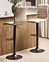Set mit 2 Barstühlen LUCERNE drehbar Kunstleder Hellbeige