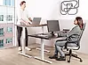 Schreibtisch elektrisch höhenverstellbar DESTINES 160 cm x 72 cm Schwarz / Weiß