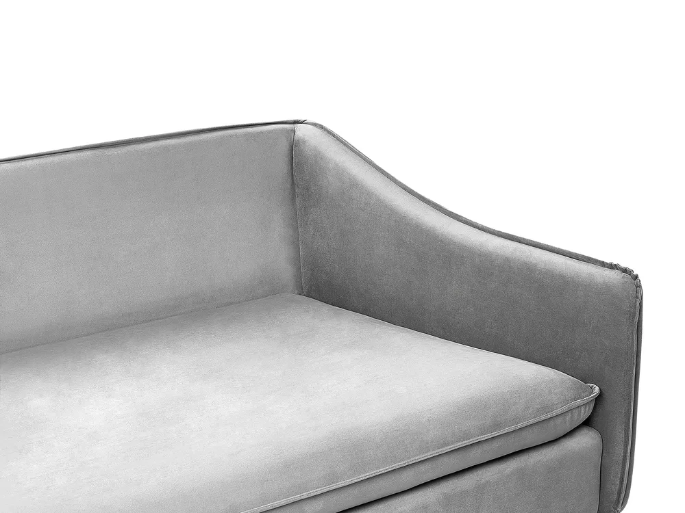 Sofa 4-Sitzer AURE Samtstoff Hellgrau_851543