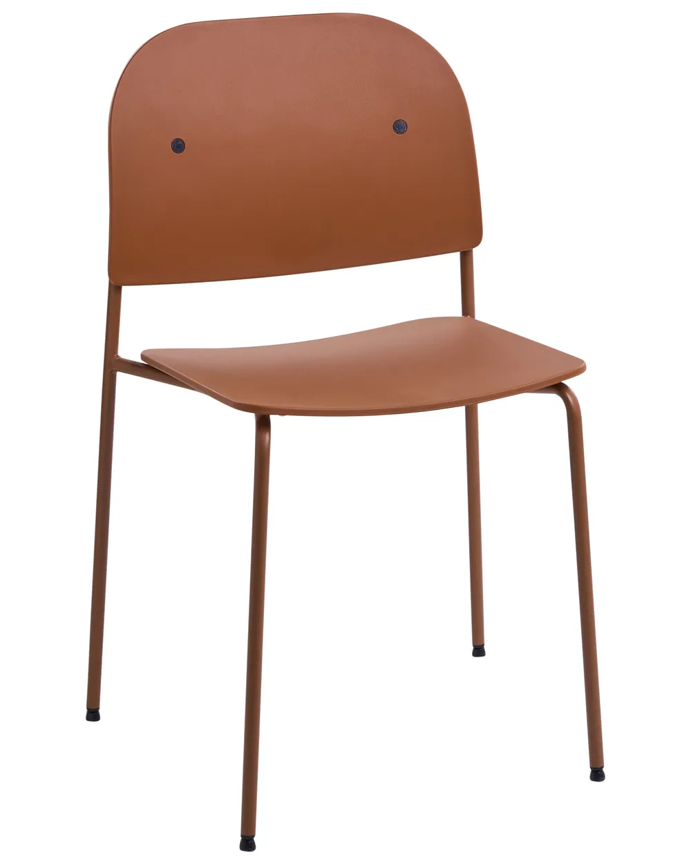 Set of 2 Dining Chairs WINDUST Metal Orange_1076841