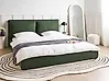 Bett mit Lattenrost Stoff BAJONNA 180 x 200 cm Dunkelgrün