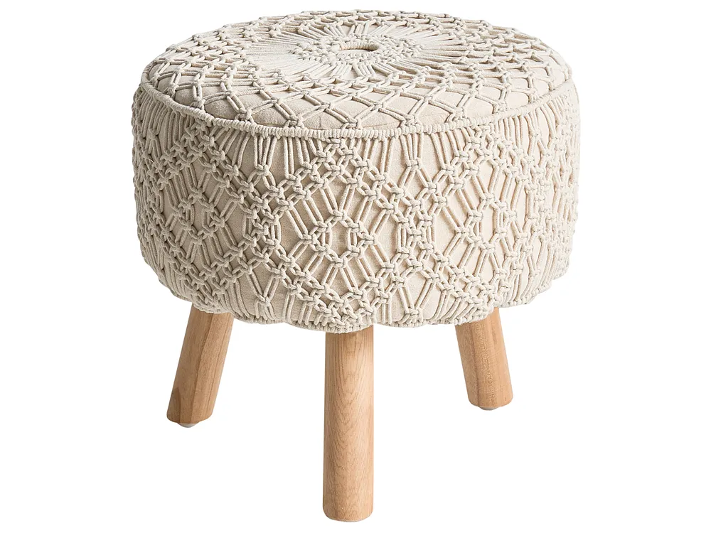 Hocker THONDI Baumwolle Beige