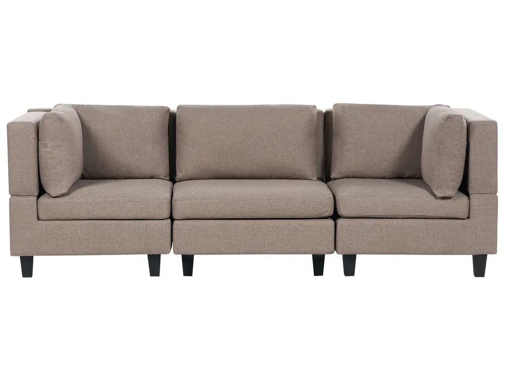 Modulsofa 3-Sitzer UNSTAD Stoff Braun