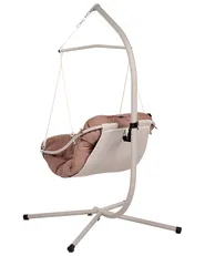 Hängesessel mit Gestell ALGHERO Metall Braun_1094843