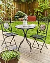 Gartenstuhl 2er Set CARPINO Metall Schwarz