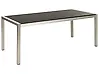 Gartentisch VERNIO 180 cm 90 cm Metall Schwarz / Silber