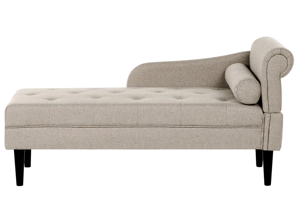 Rechtsseitige Chaiselongue YVOIRE Stoff Beige