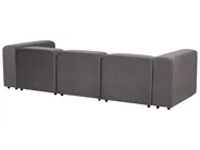 Modular Sofa 3 Seater FALSTERBO with Ottoman Velvet Taupe_919349