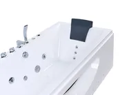 Corner Hot Tub with LED HAWES 1800 x 900 mm White_1033739