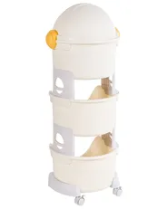 Spielzeugaufbewahrung BAWLEY Astronaut 106 cm mit Rädern Hellbeige_1124093