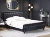 Bett mit Lattenrost Samtstoff AVALLON 160 x 200 cm Schwarz