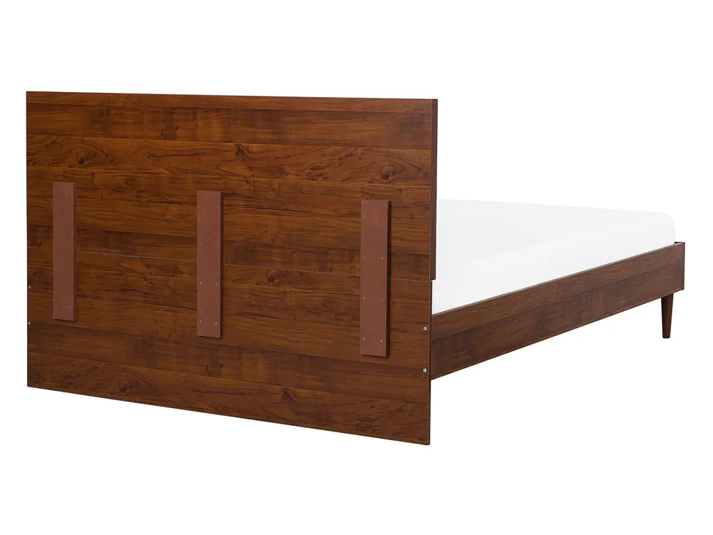 Bett mit LED MIALET 140 x 200 cm Dunkelbraun_748083