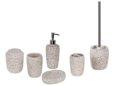 Badaccessoires Set 6-teilig PALMILLA Keramik Cremeweiß