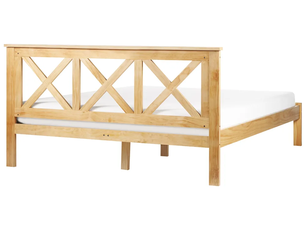Bett mit Lattenrost Kiefernholz TANNAY 160 x 200 cm Hellbraun_930971