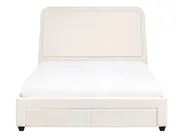 Bed with Storage Drawers SARDENT Boucle Off-White 140 x 200 cm (EU Double)_1009097