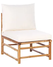 1-Sitzer Garten-Eckmodul CERRETO Bambus Cremeweiß_909446