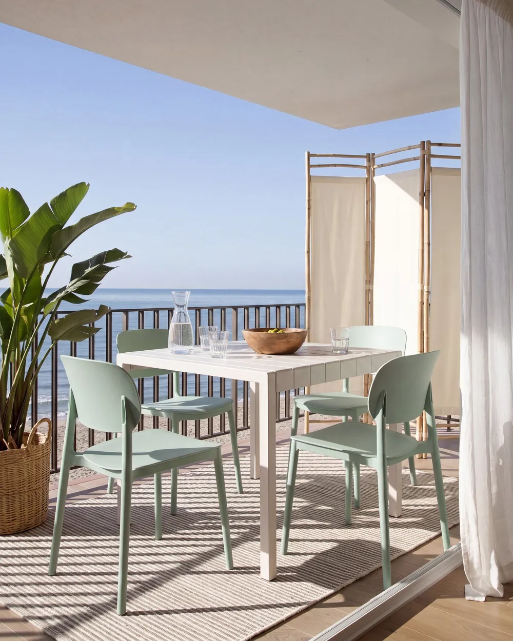 Set of 4 Garden Chairs TUPIZA Light Green