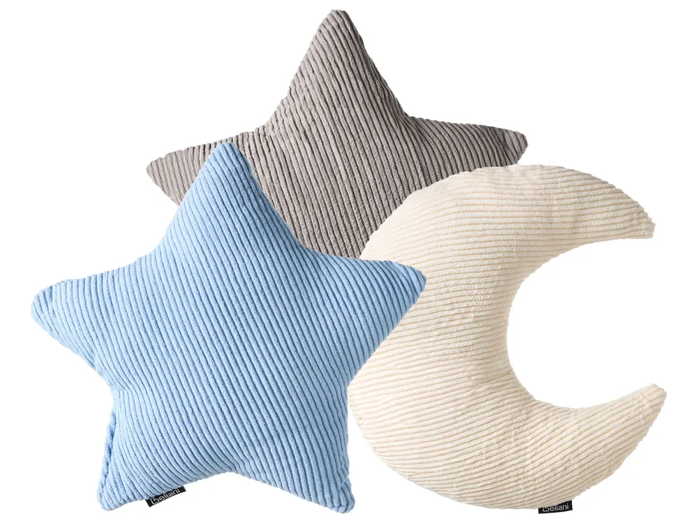 Dekokissen 3er Set LUNA Cord 35 x 30 cm 35 x 35 cm Bunt Ohne Muster